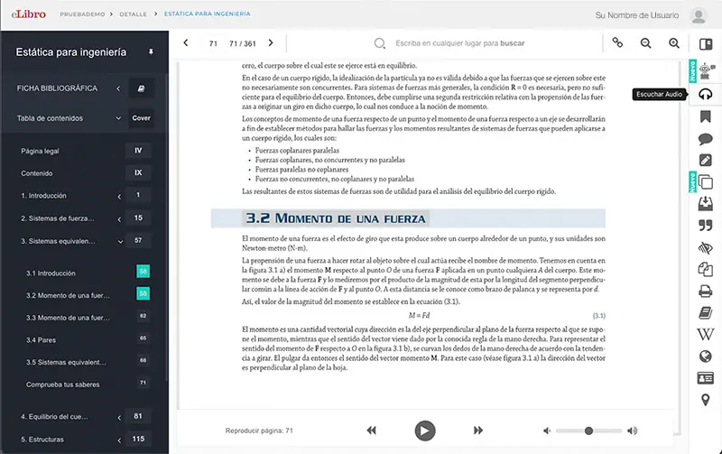 Ayuda-Lector del libro - Escuchar Audio