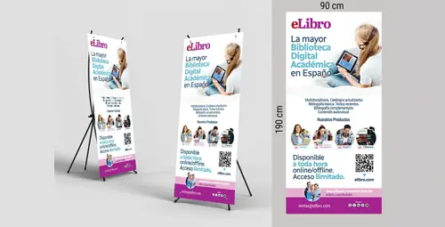 Banner eLibro 90x190cm
